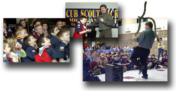 Your Michigan, Cub Scout Blue & Gold Banquet will be amazingly successful, memorable and fun - Guaranteed... when you book Michigan Magician Jeff Wawrzaszek. Call today!